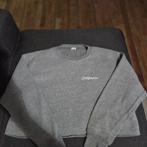 Brandy Mellville John Galt California Cropped Sweatshirt